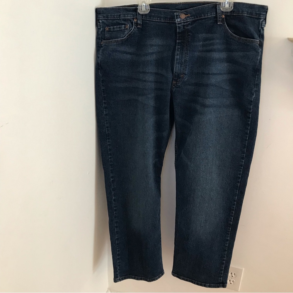 Wrangler Jeans, Size 42x30, Relaxed Fit, Dark Wash, Men's Big & Tall Denim